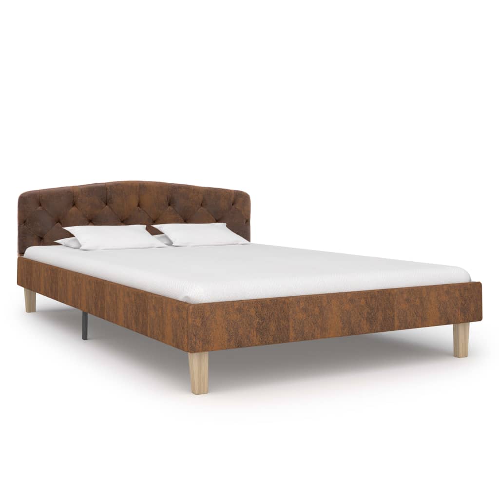 Bettgestell Wildleder-Optik