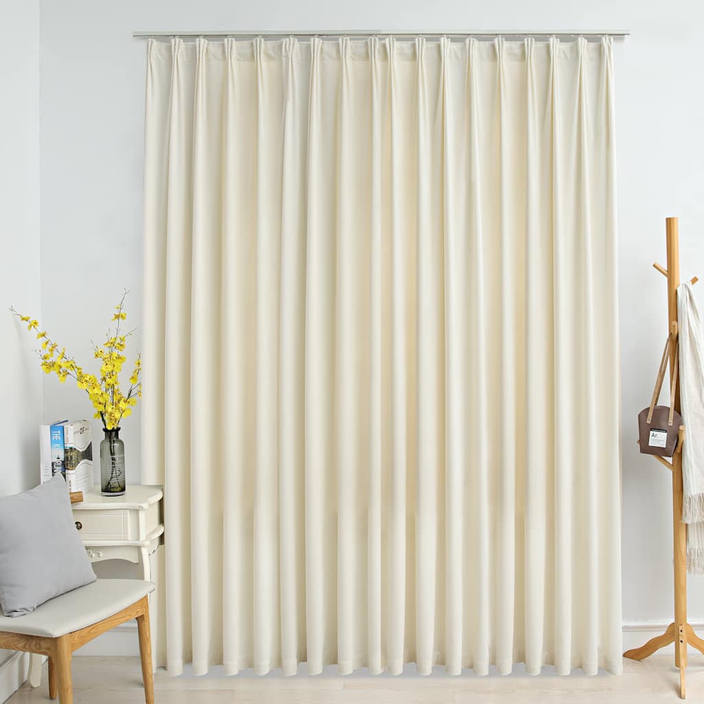 Verdunkelungsvorhang Mit Haken Samt 290 X 245 Cm