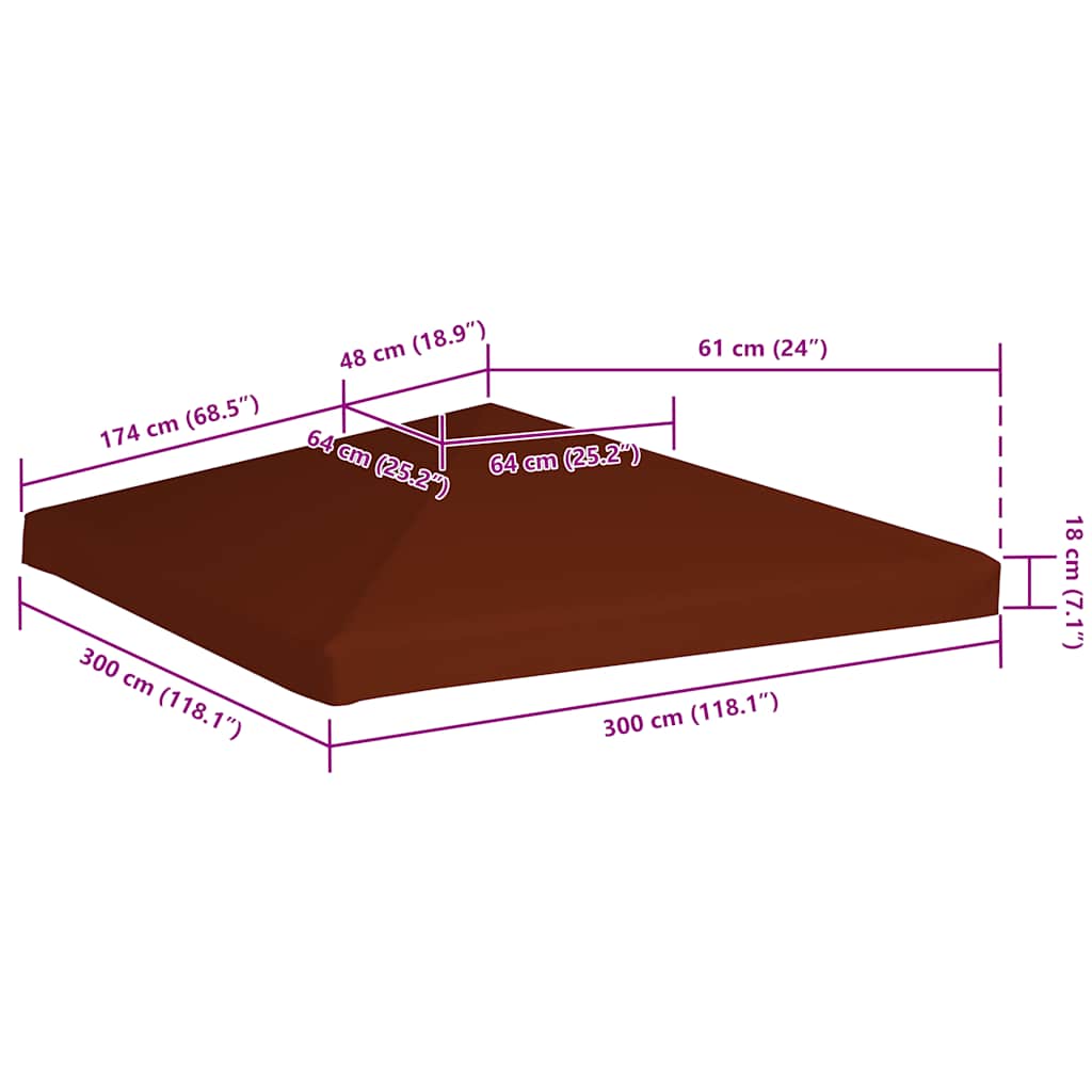 Pavillondach 310 G / M²