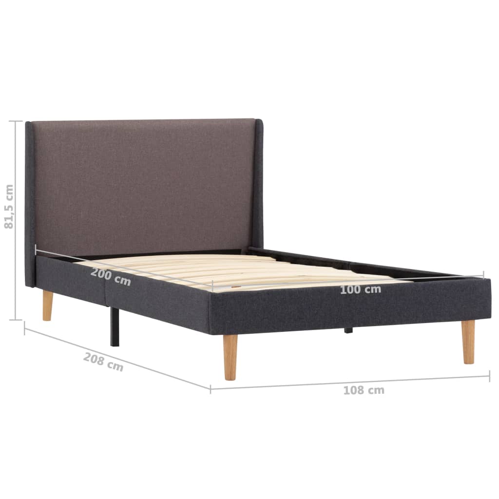 Bettgestell Stoff 100×200 Cm