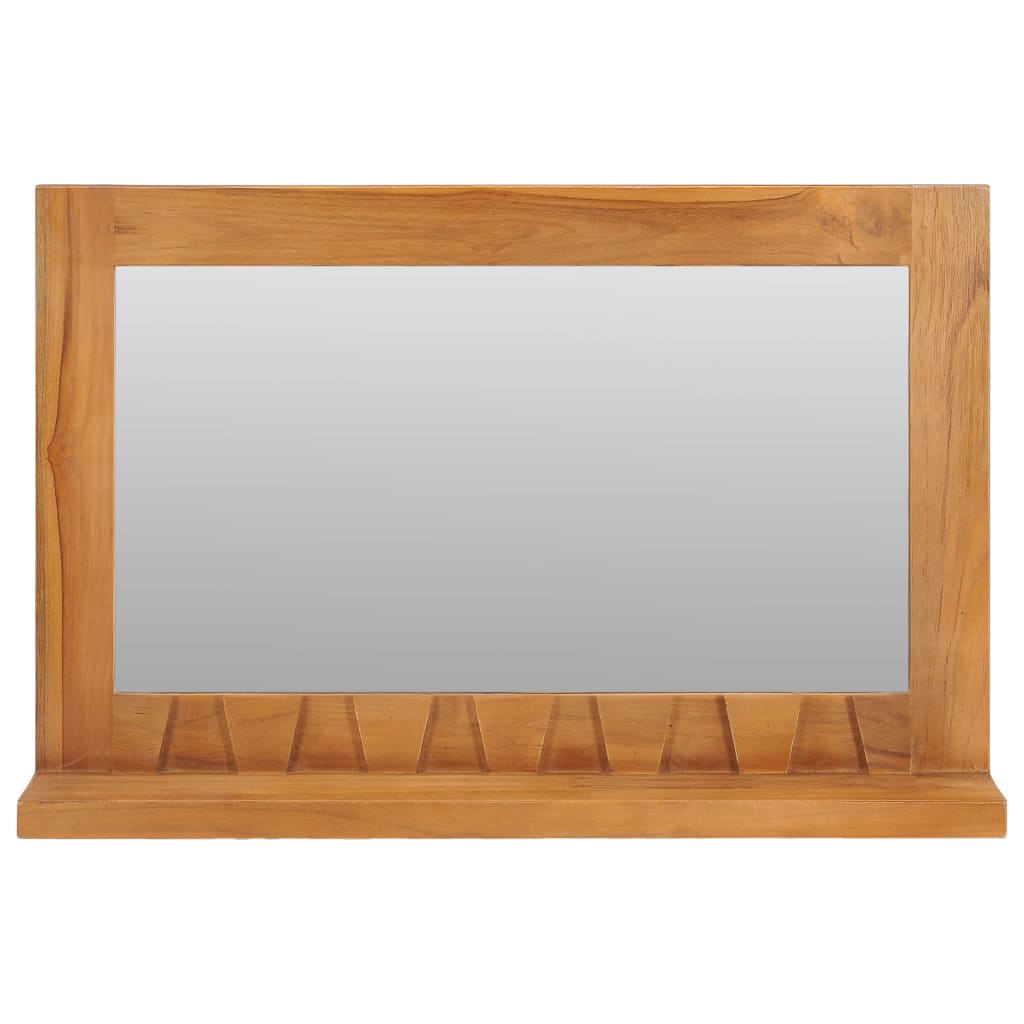 Wandspiegel Mit Regal 60×12×40 Cm Teak Massivholz