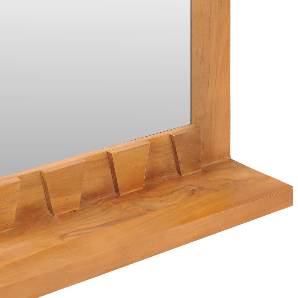 Wandspiegel Mit Regal 60×12×40 Cm Teak Massivholz