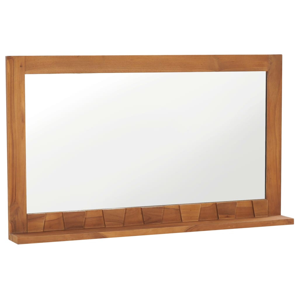 Wandspiegel Mit Regal 60×12×40 Cm Teak Massivholz