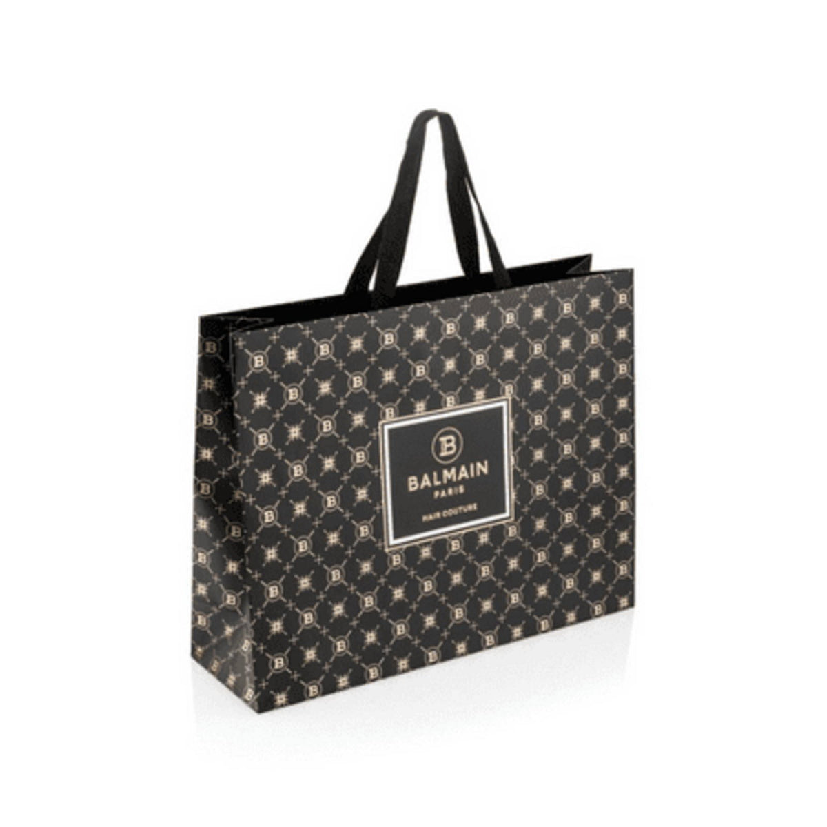 Balmain Balmain, Limited Edition, Einkaufen, GWP Papiertasche, Schwarz, 50x15x40 cm Regular