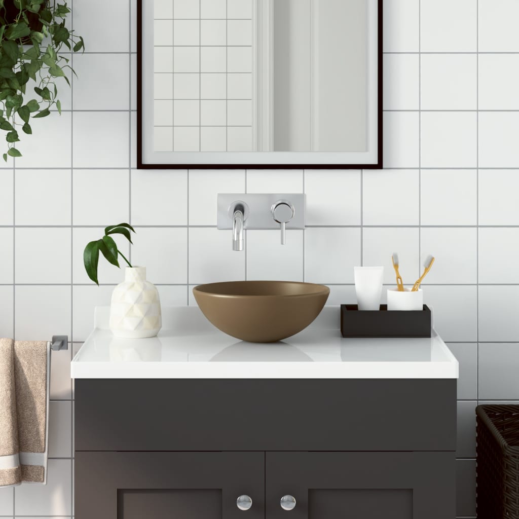 Waschbecken Keramik Rund