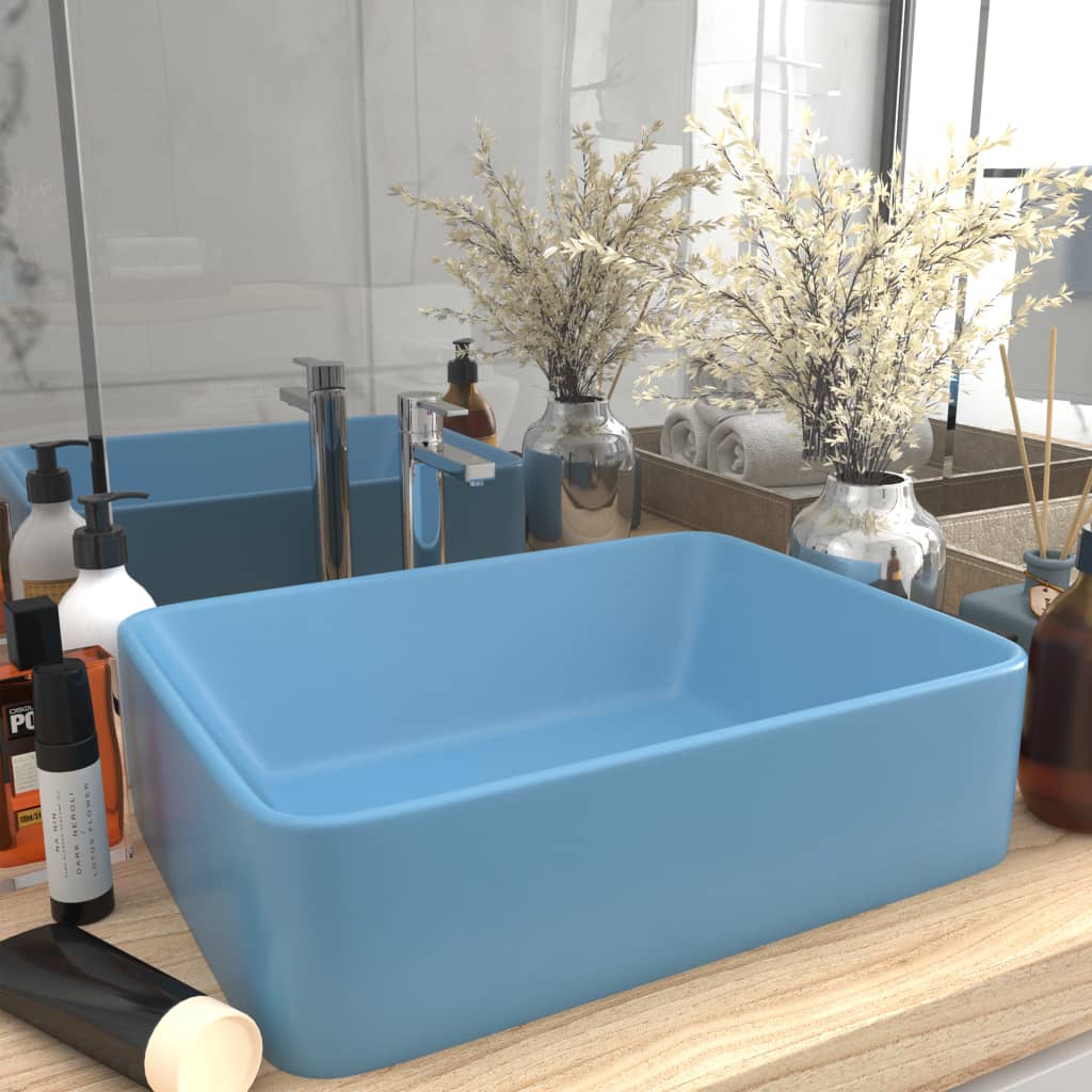 Luxus-Waschbecken Matt Dunkelblau 41X30X12 Cm Keramik