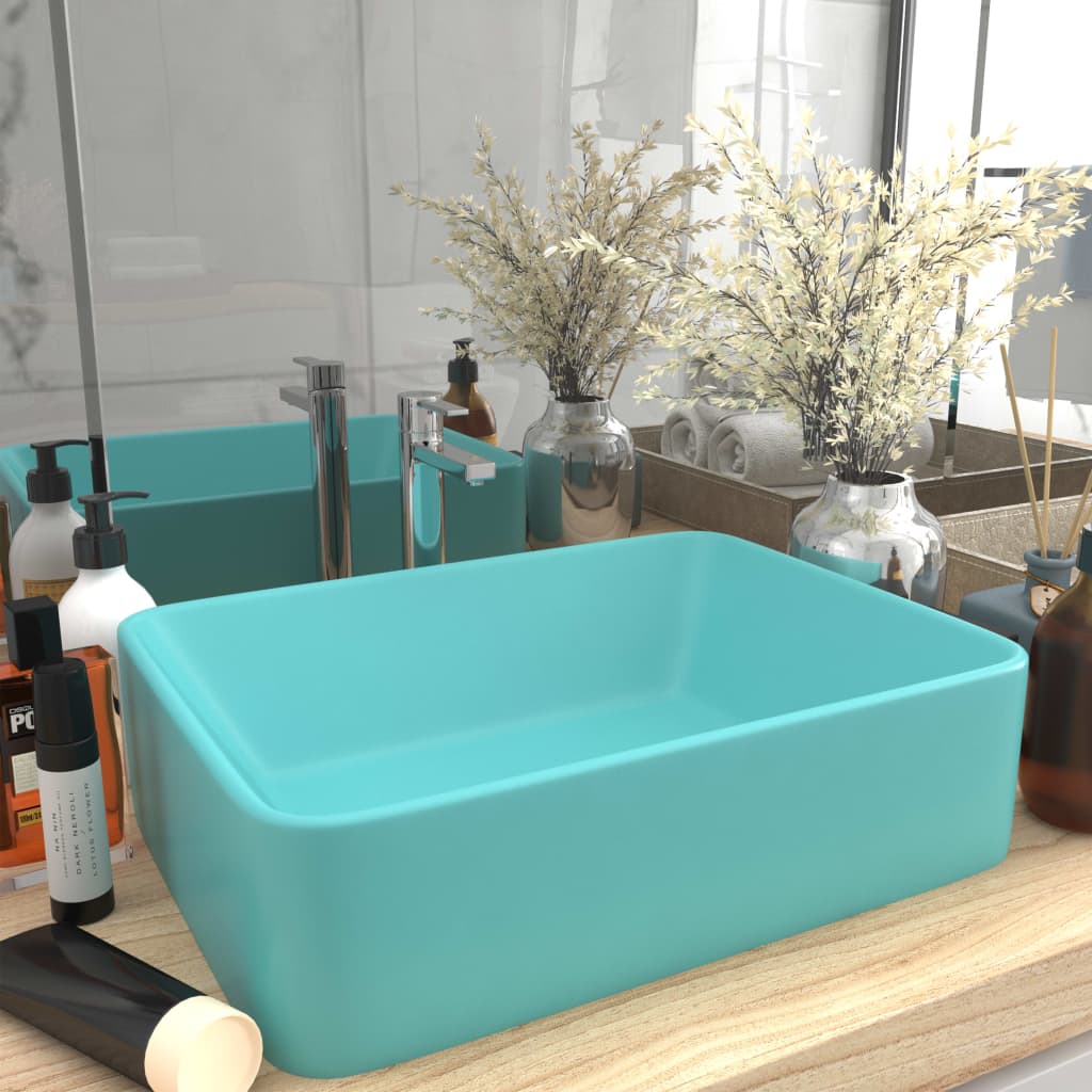 Luxus-Waschbecken Matt Dunkelblau 41X30X12 Cm Keramik
