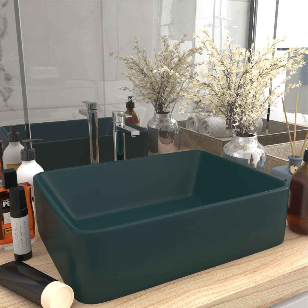 Luxus-Waschbecken Matt Dunkelblau 41X30X12 Cm Keramik