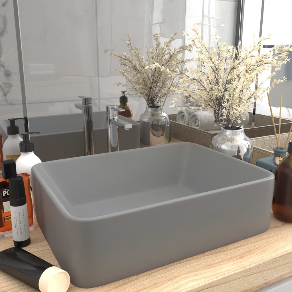 Luxus-Waschbecken Matt Dunkelblau 41X30X12 Cm Keramik