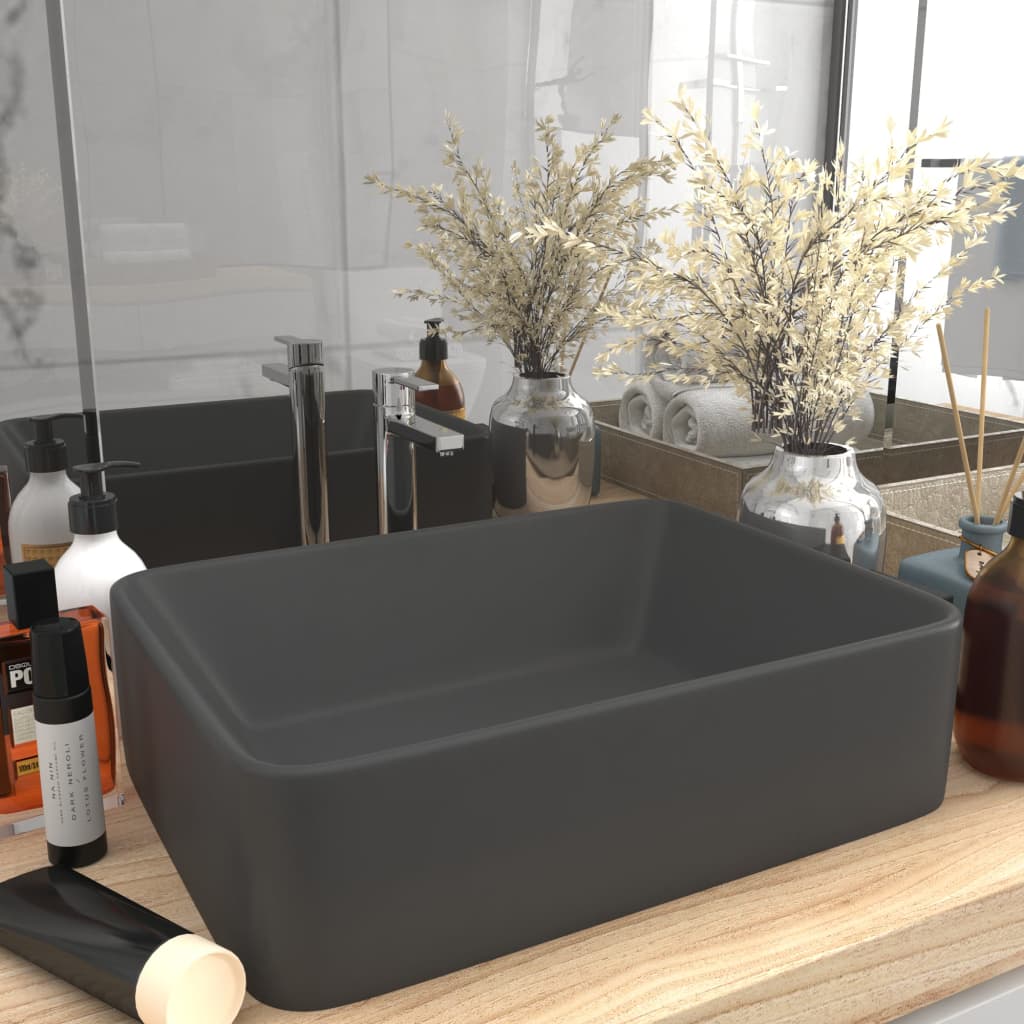 Luxus-Waschbecken Matt Dunkelblau 41X30X12 Cm Keramik