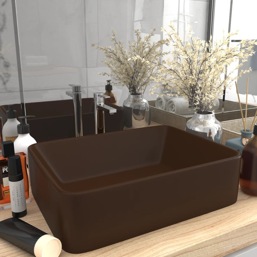 Luxus-Waschbecken Matt Dunkelblau 41X30X12 Cm Keramik