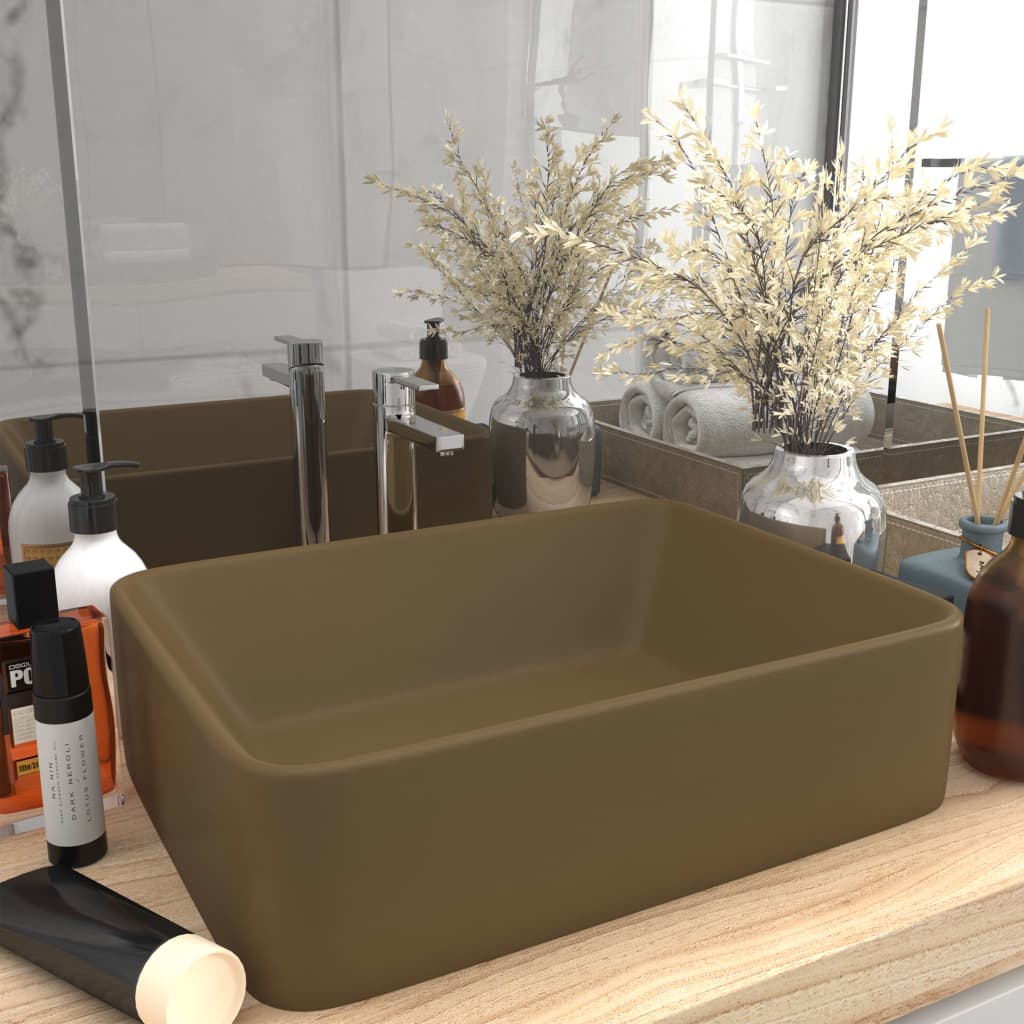 Luxus-Waschbecken Matt Dunkelblau 41X30X12 Cm Keramik
