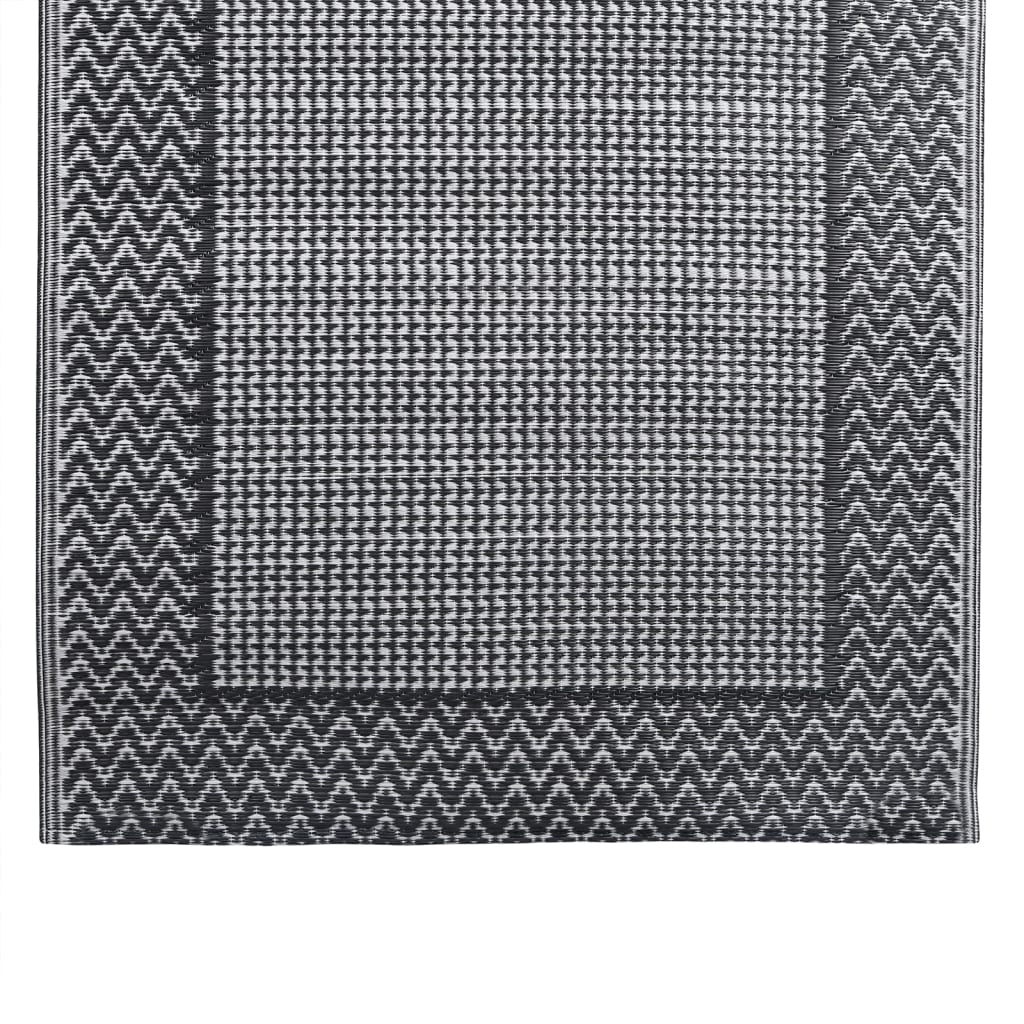 Outdoor-Teppich Grau Pp Schwarz Und Grau