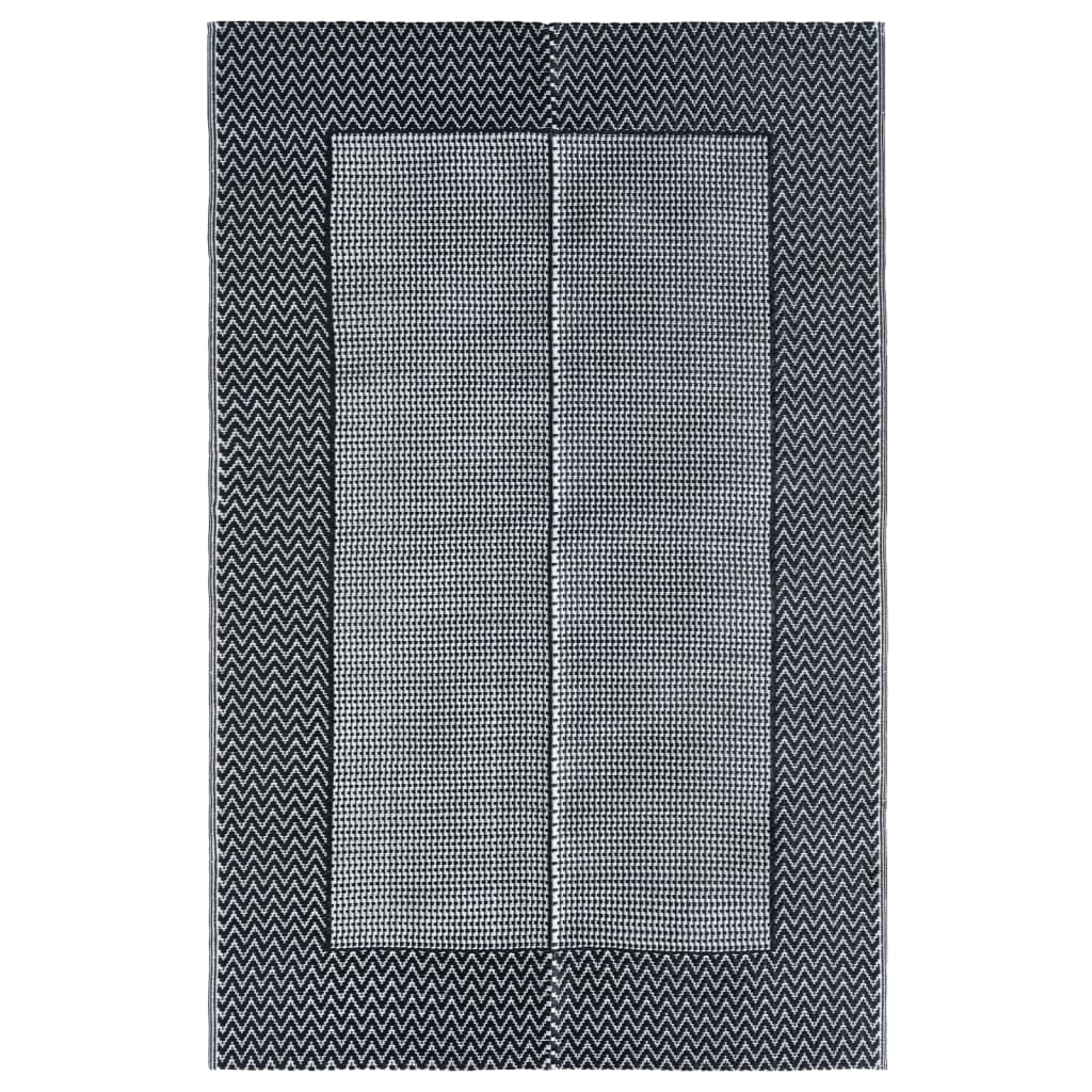 Outdoor-Teppich Grau Pp Schwarz Und Grau