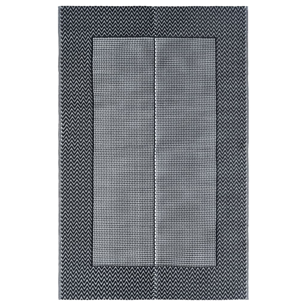 Outdoor-Teppich Grau Pp Schwarz Und Grau