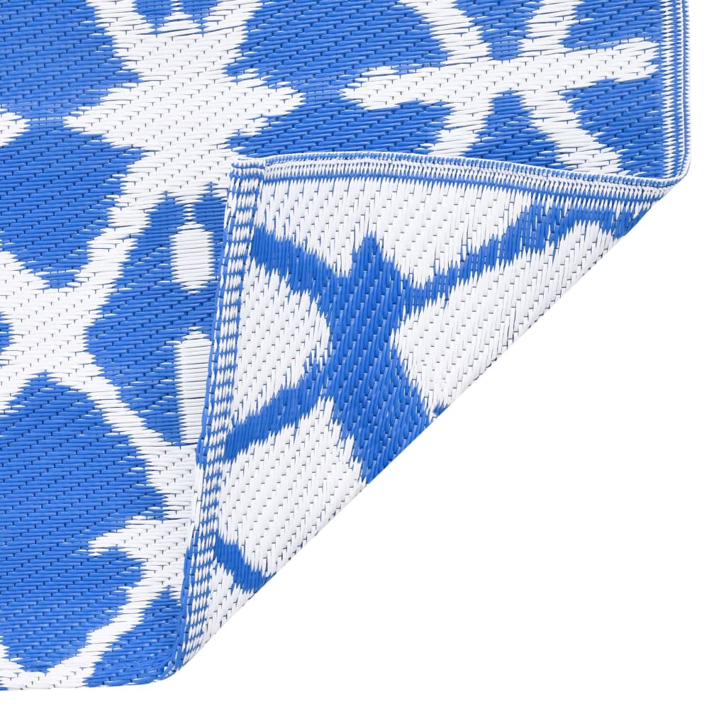 Outdoor-Teppich Arakil Weiß Und Blau Pp Blau Und Weiß