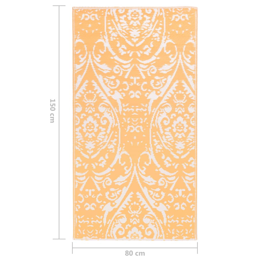 Outdoor-Teppich Arakil Orangefarben Und Blau Pp Orange Und Weiß