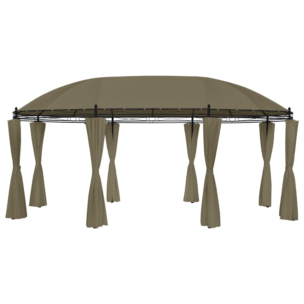 Pavillon Mit Vorhängen 520X349X255 Cm 180 G/M²
