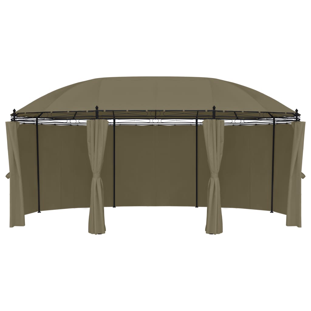 Pavillon Mit Vorhängen 520X349X255 Cm 180 G/M²