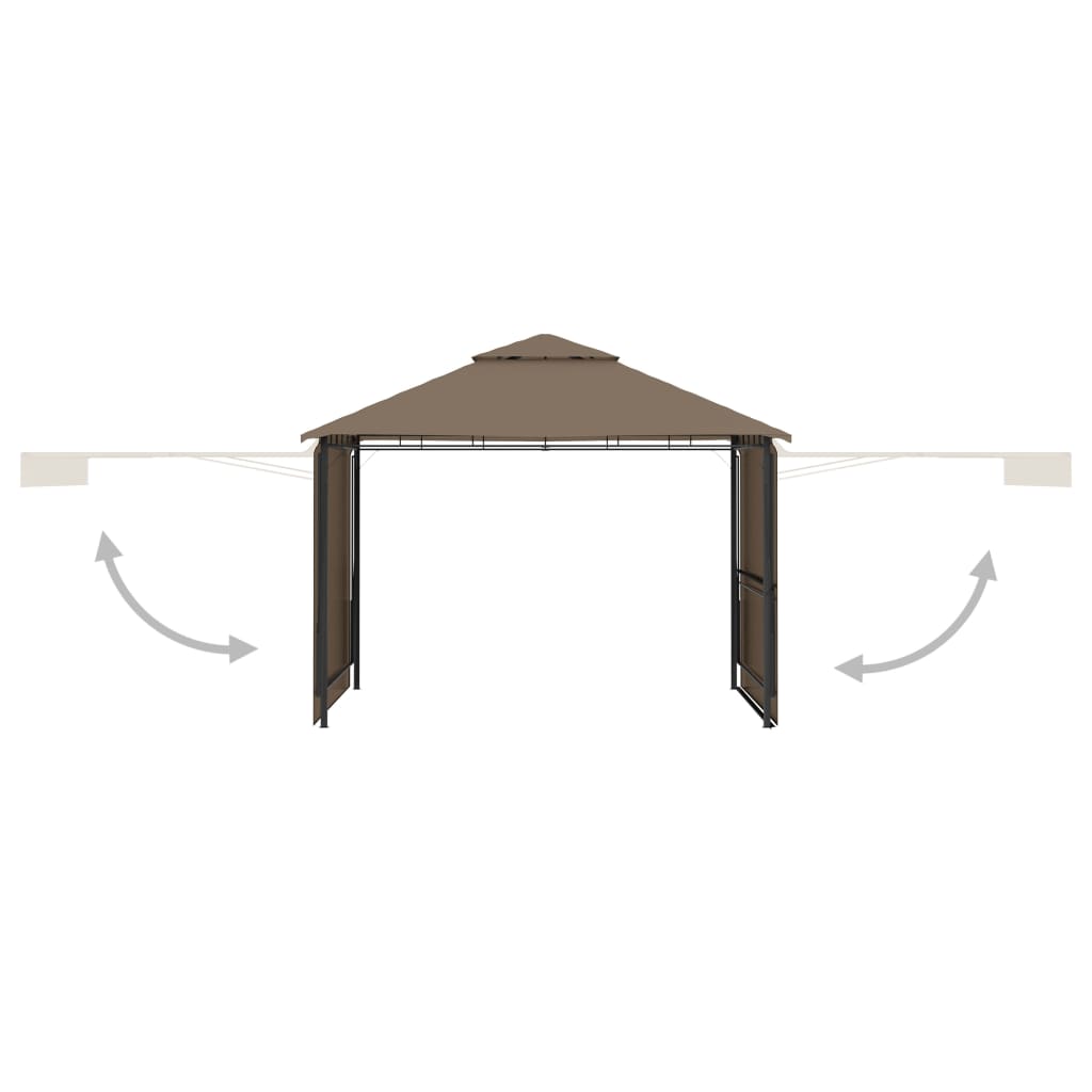 Pavillon Mit Doppelt Erweiterten Dächern 3X3X2,75 Cm 180 G/M²