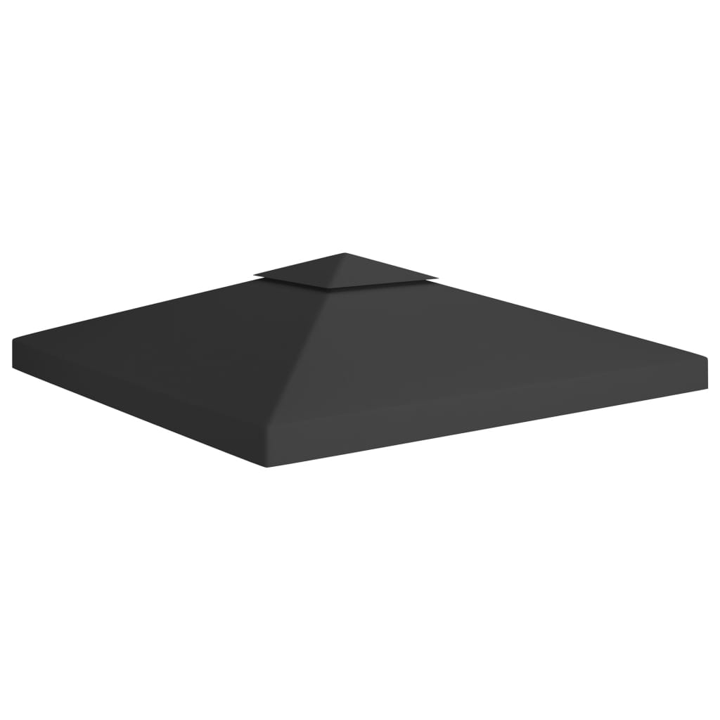Pavillon-Dachplane Mit Kaminabzug 310 G/M² Schwarz