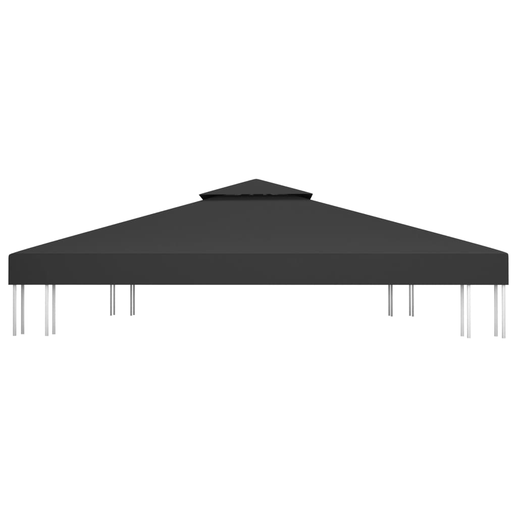 Pavillon-Dachplane Mit Kaminabzug 310 G/M² Schwarz