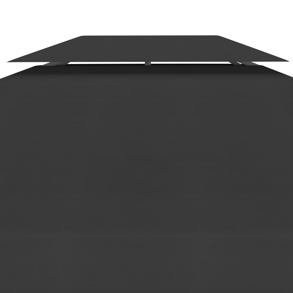 Pavillon-Dachplane Mit Kaminabzug 310 G/M² Schwarz