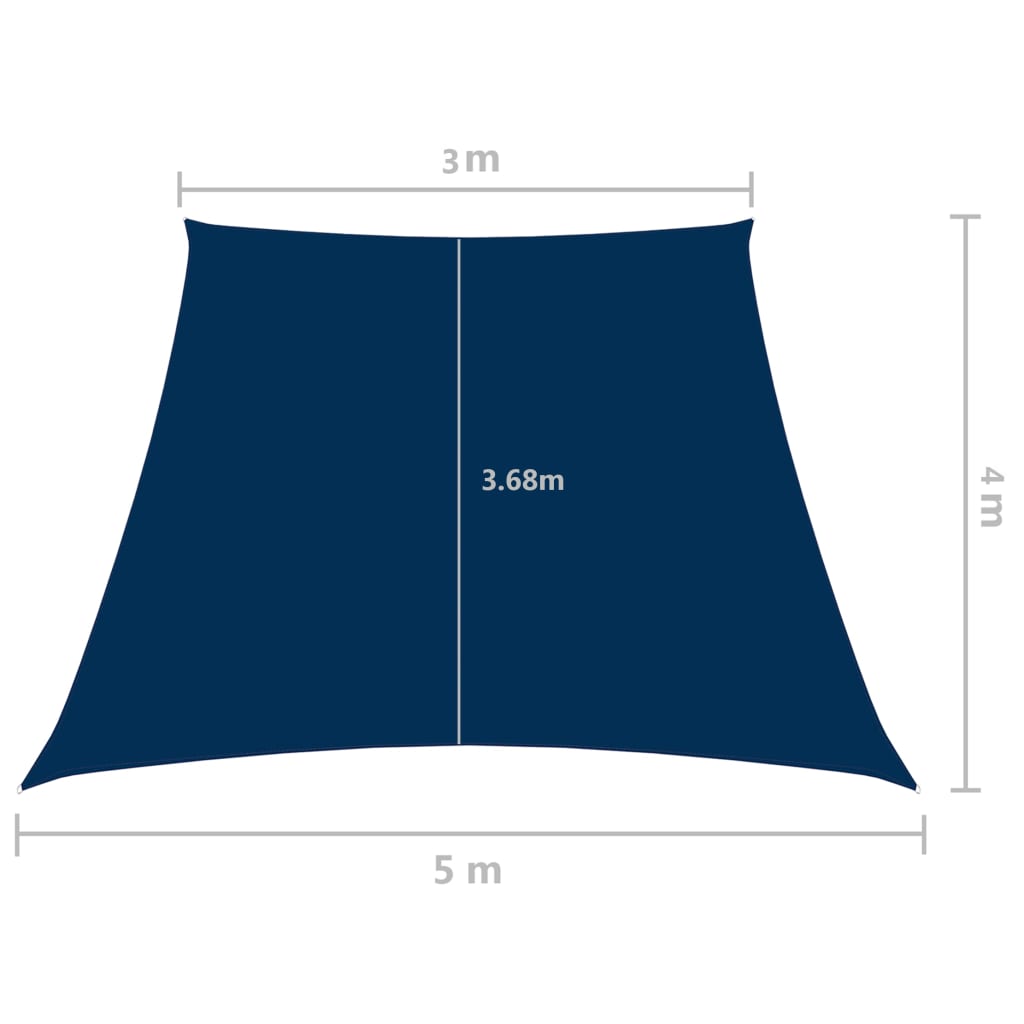 Sonnensegel Oxford-Gewebe Trapezförmig 3/5X4 M Blau Terrakotta