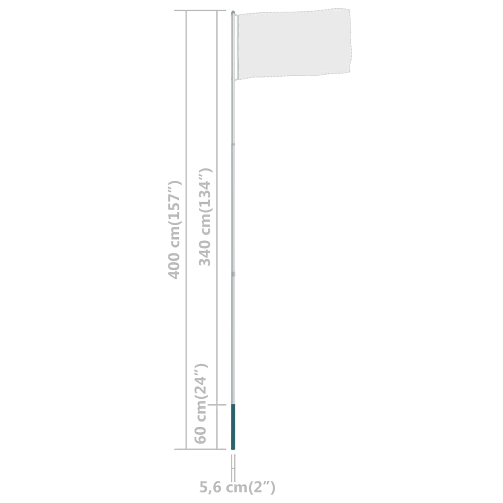 Teleskop-Fahnenmast Aluminium