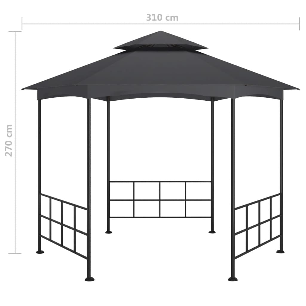 Pavillon Mit Seitenwänden 3,1X2,7 M