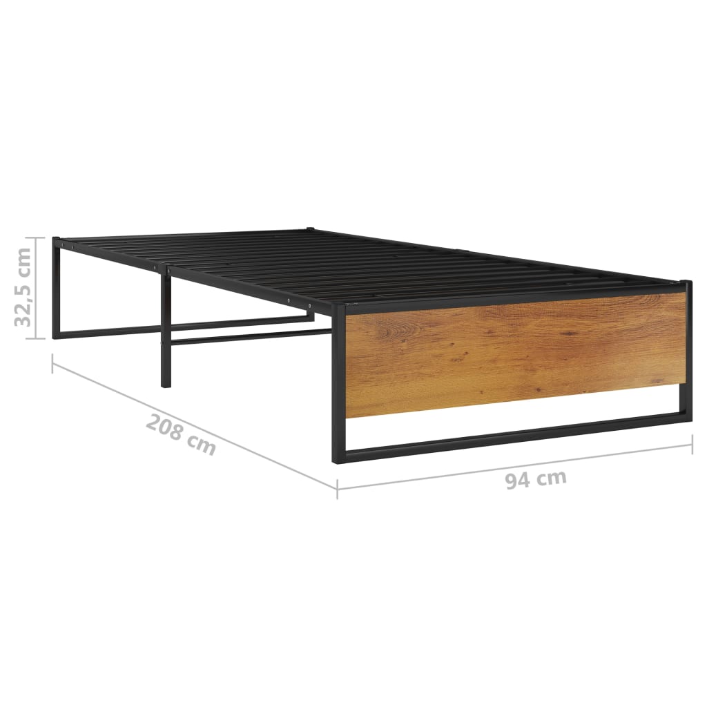 Bettgestell Schwarz Metall