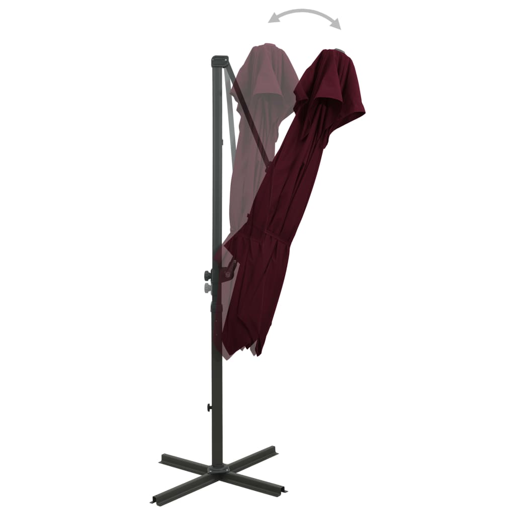 Ampelschirm Mit Lüftung 250X250 Cm Bordeauxrot