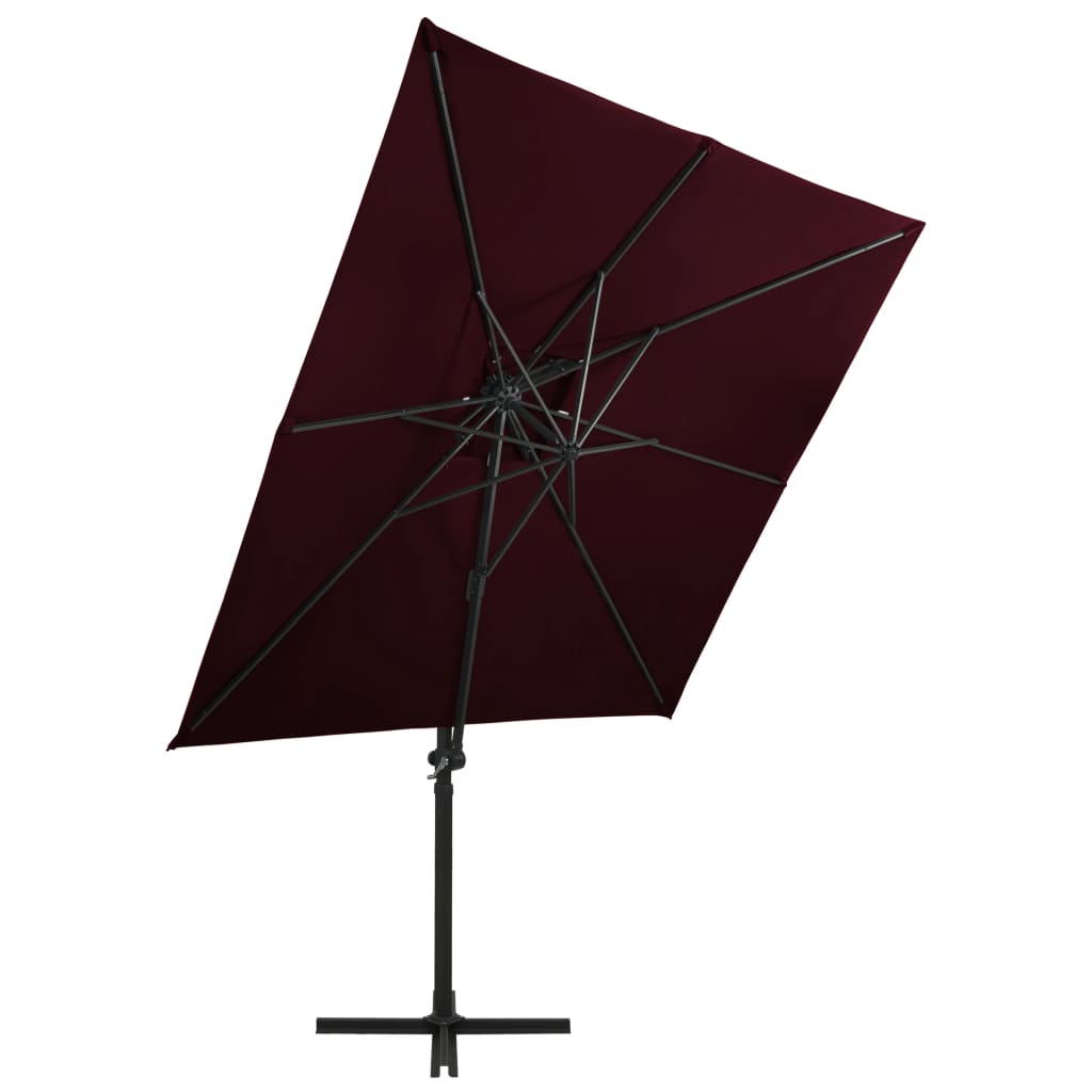 Ampelschirm Mit Lüftung 250X250 Cm Bordeauxrot