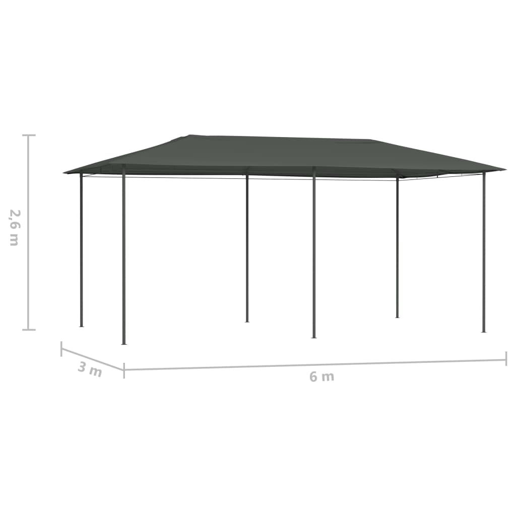 Pavillon 2,98X5,3X2,59 M Grau 160 G/M² Anthrazit