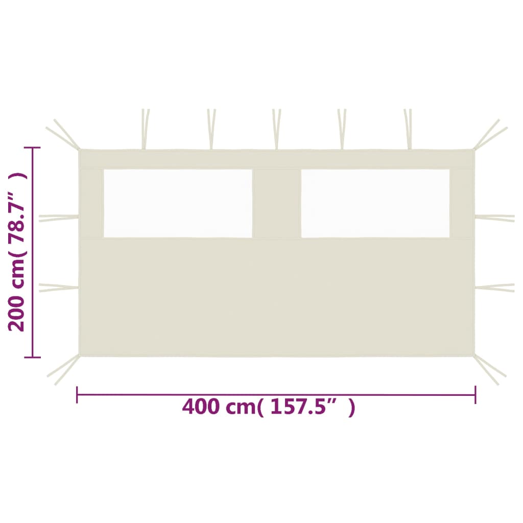 Pavillon-Seitenwand Mit Fenstern