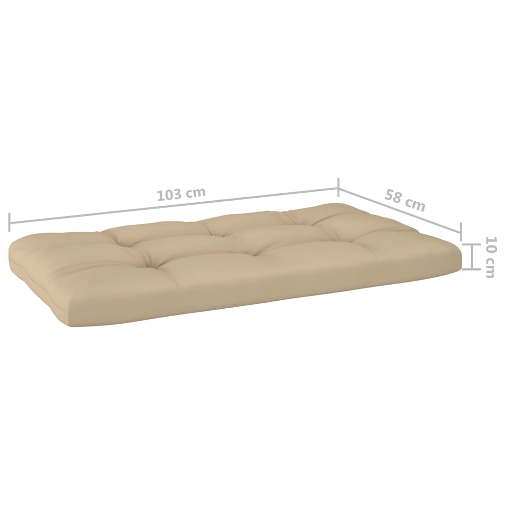 -Palettensofa Mit Kissen Imprägniertes Kiefernholz Beige