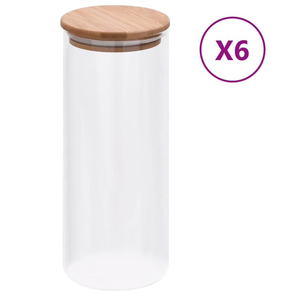 Vorratsgläser Mit Bambusdeckel 6 Stk.