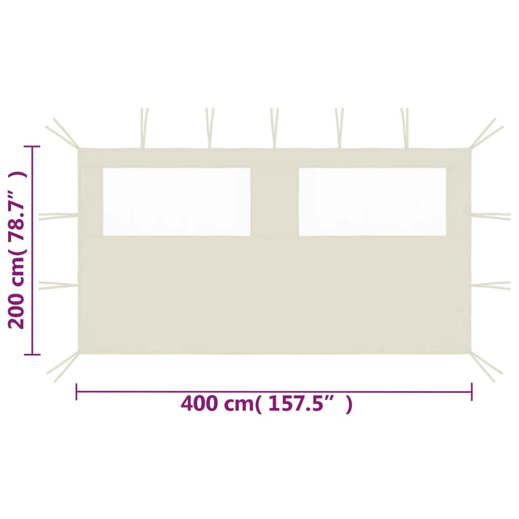 Pavillon-Seitenwand Mit Fenstern