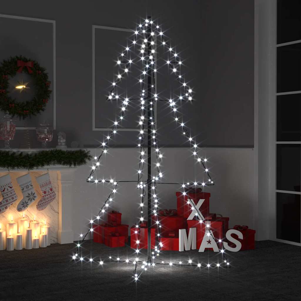 Weihnachtsbaum In Kegelform 240 Leds Indoor Outdoor 118X180 Cm Kaltweiß