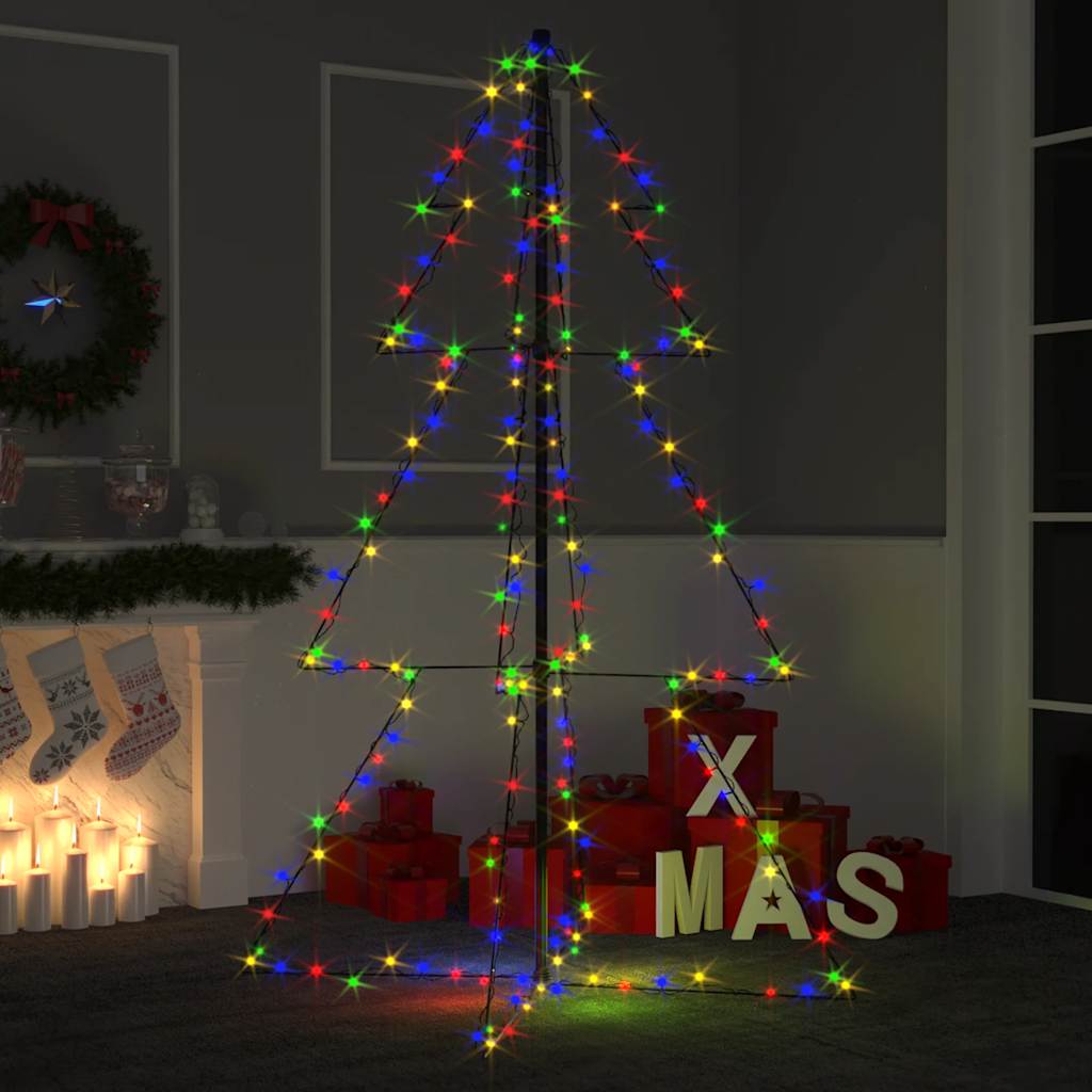 Weihnachtsbaum In Kegelform 300 Leds Indoor & Outdoor 120X220Cm Mehrfarbig