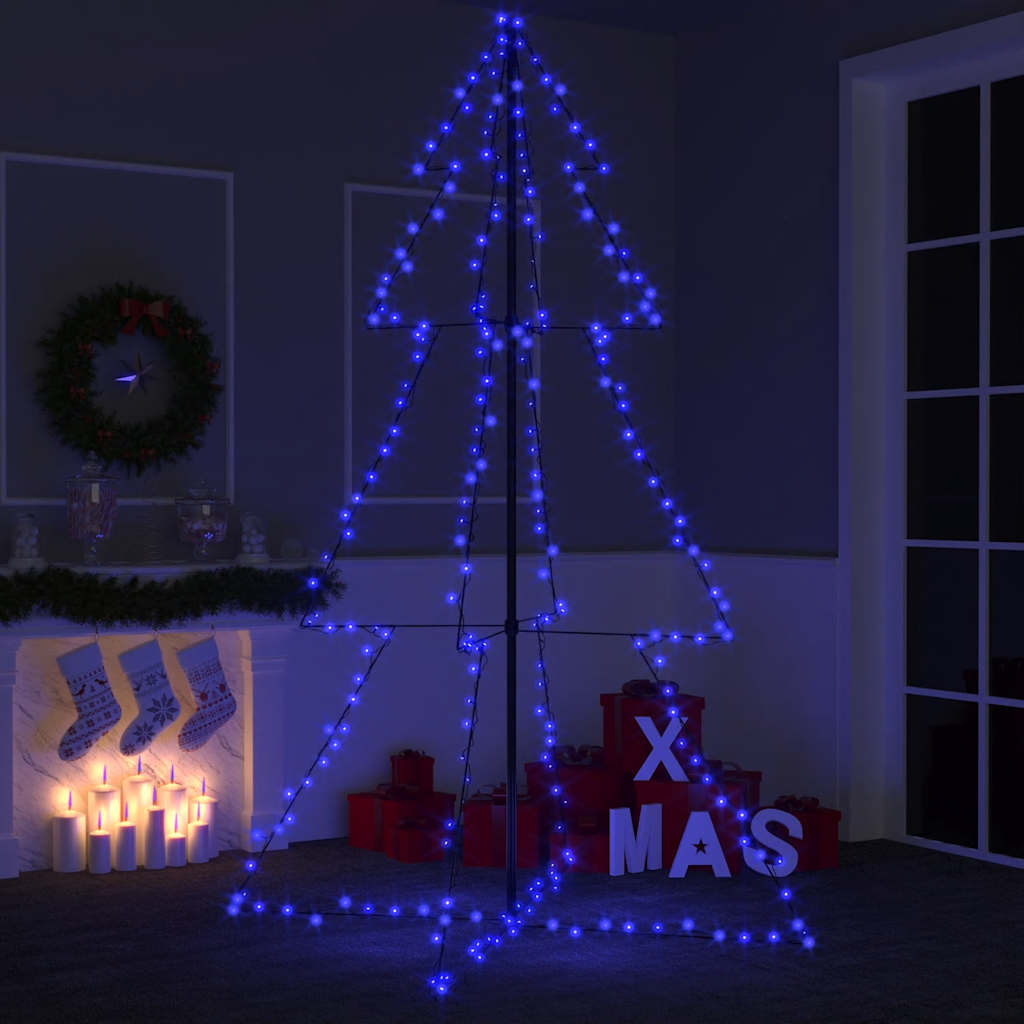 Weihnachtsbaum In Kegelform 300 Leds Indoor & Outdoor 120X220Cm Blau