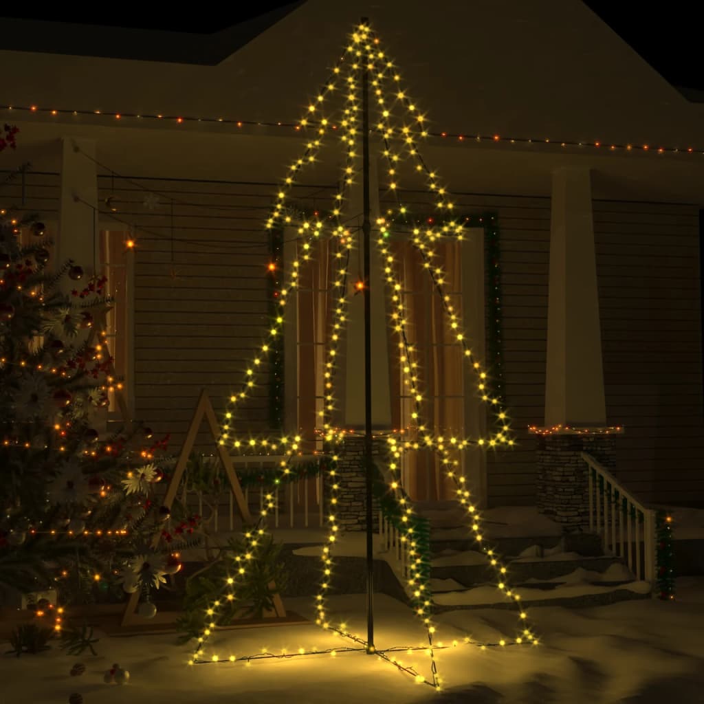 Weihnachtsbaum In Kegelform 360 Leds Indoor Outdoor 143X250 Cm Warmweiß