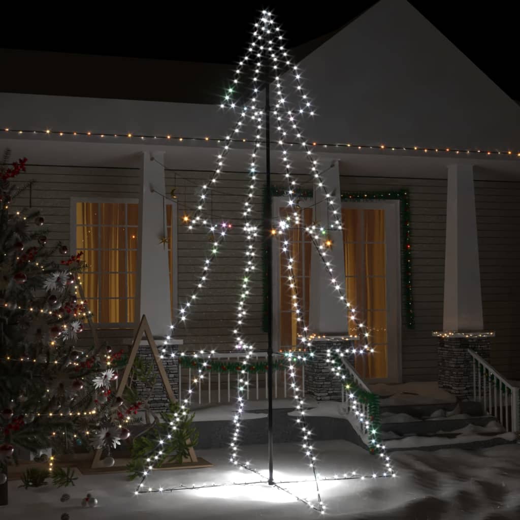 Weihnachtsbaum In Kegelform 240 Leds Indoor Outdoor 118X180 Cm Kaltweiß