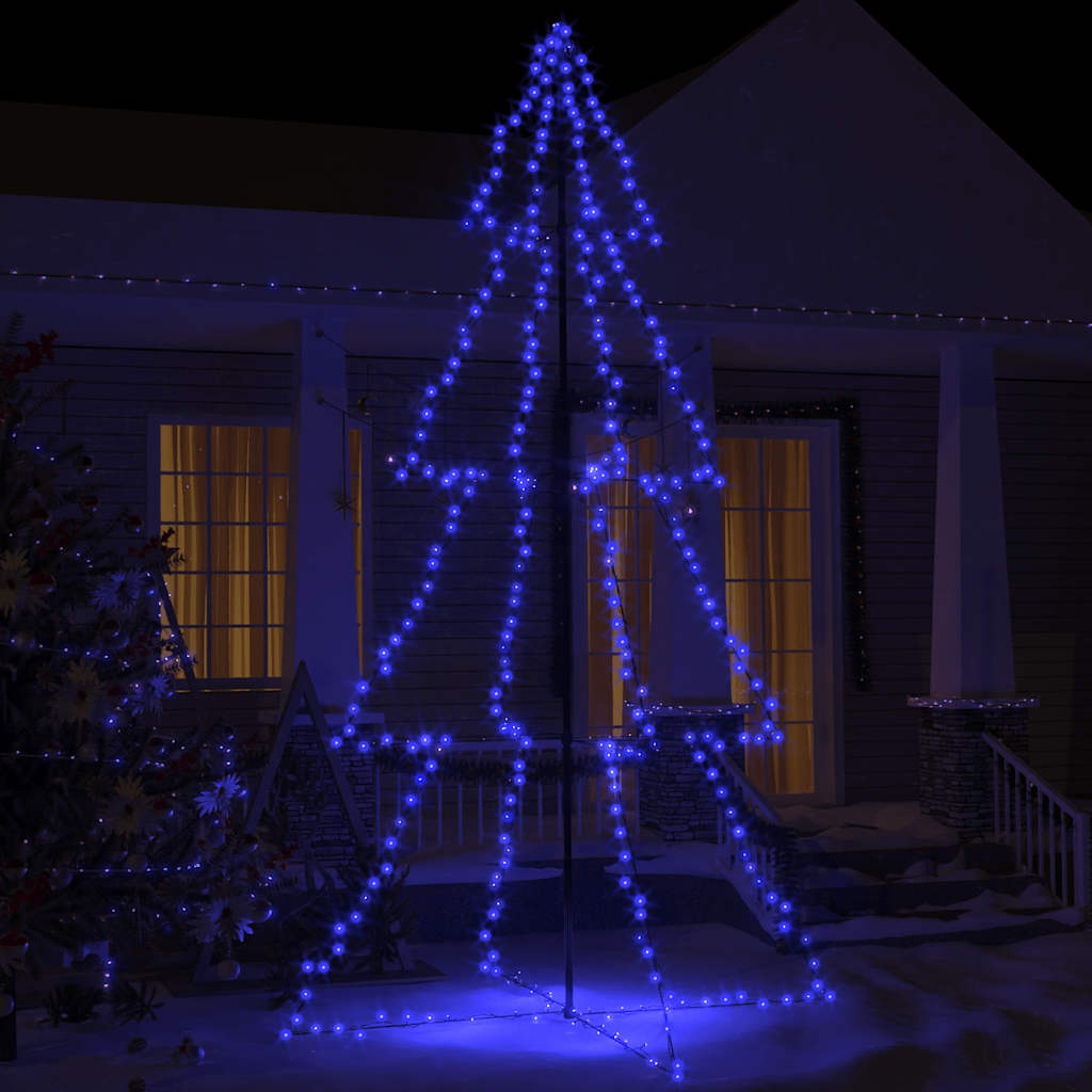Weihnachtsbaum In Kegelform 300 Leds Indoor & Outdoor 120X220Cm Blau