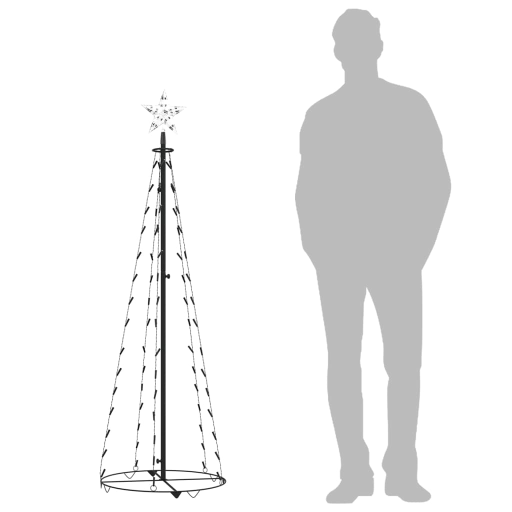 Weihnachtsbaum Kegelform 84 Leds Deko 50X150 Cm Kaltweiß