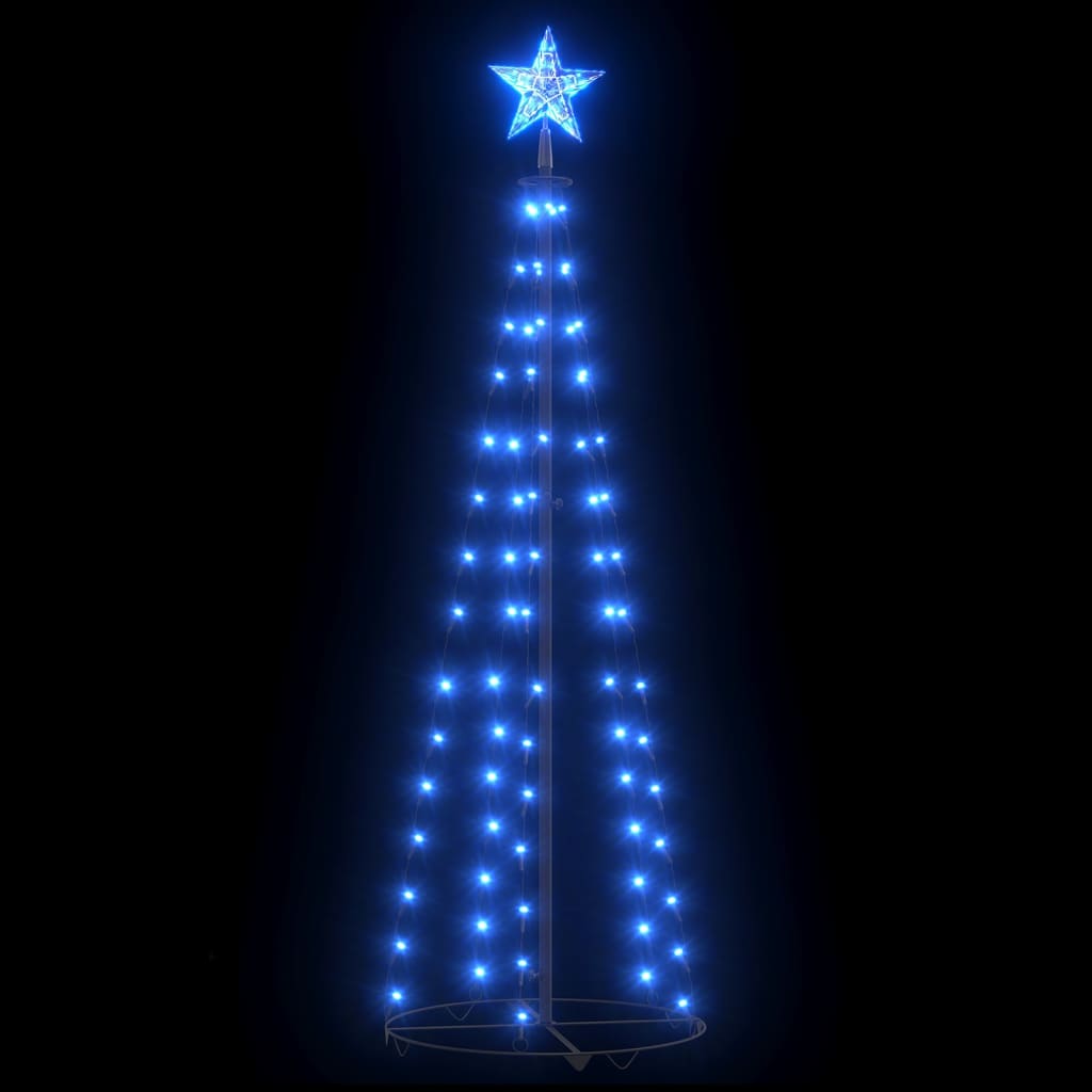 Weihnachtsbaum Kegelform 84 Leds Deko 50X150 Cm Blau