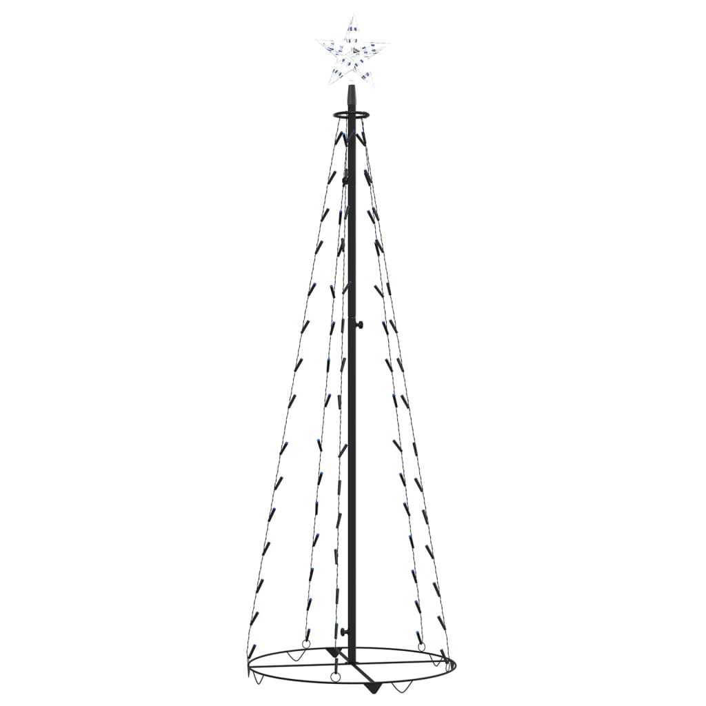 Weihnachtsbaum Kegelform 84 Leds Deko 50X150 Cm Blau