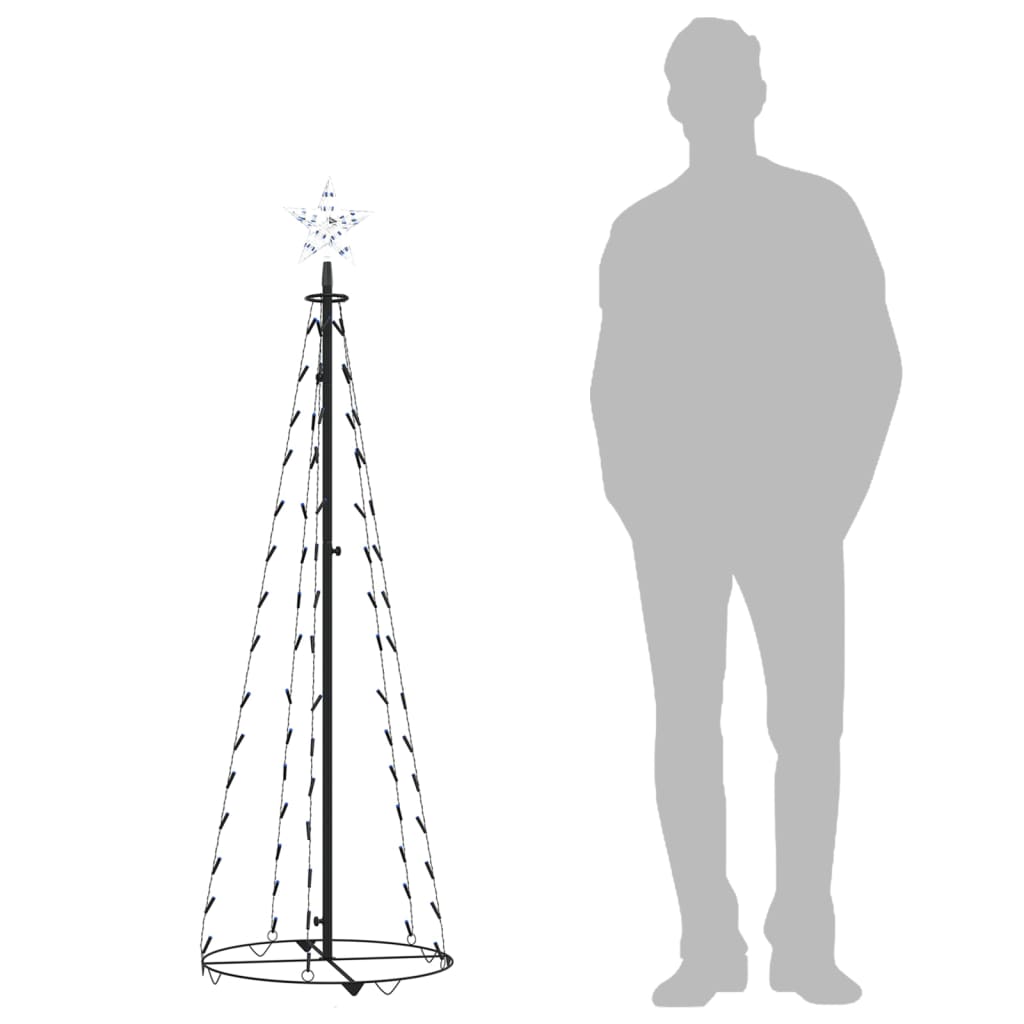 Weihnachtsbaum Kegelform 84 Leds Deko 50X150 Cm Blau