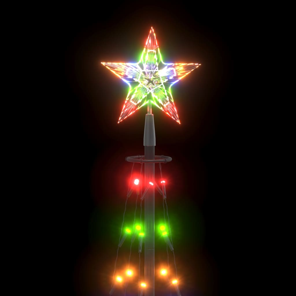 Weihnachtsbaum Kegelform Bunt 84 Leds Dekoration 50X150 Cm Mehrfarbig