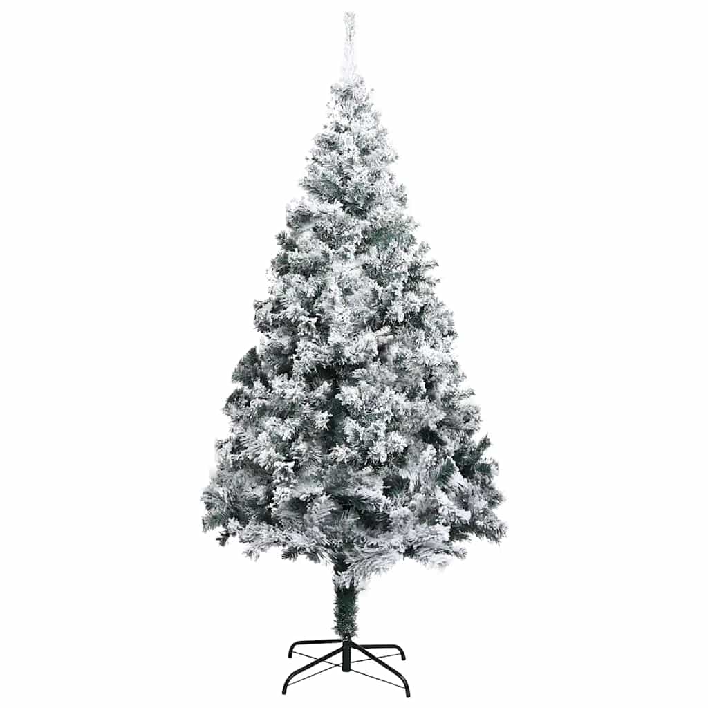 Künstlicher Weihnachtsbaum Leds & Kugeln Beschneit Grün 300 Cm